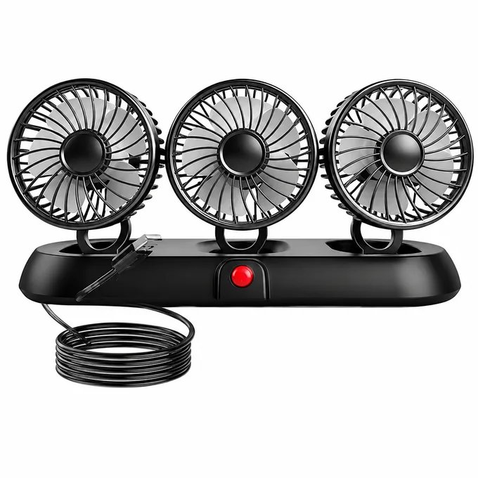 Ventilateur Voiture Triple 360 USB