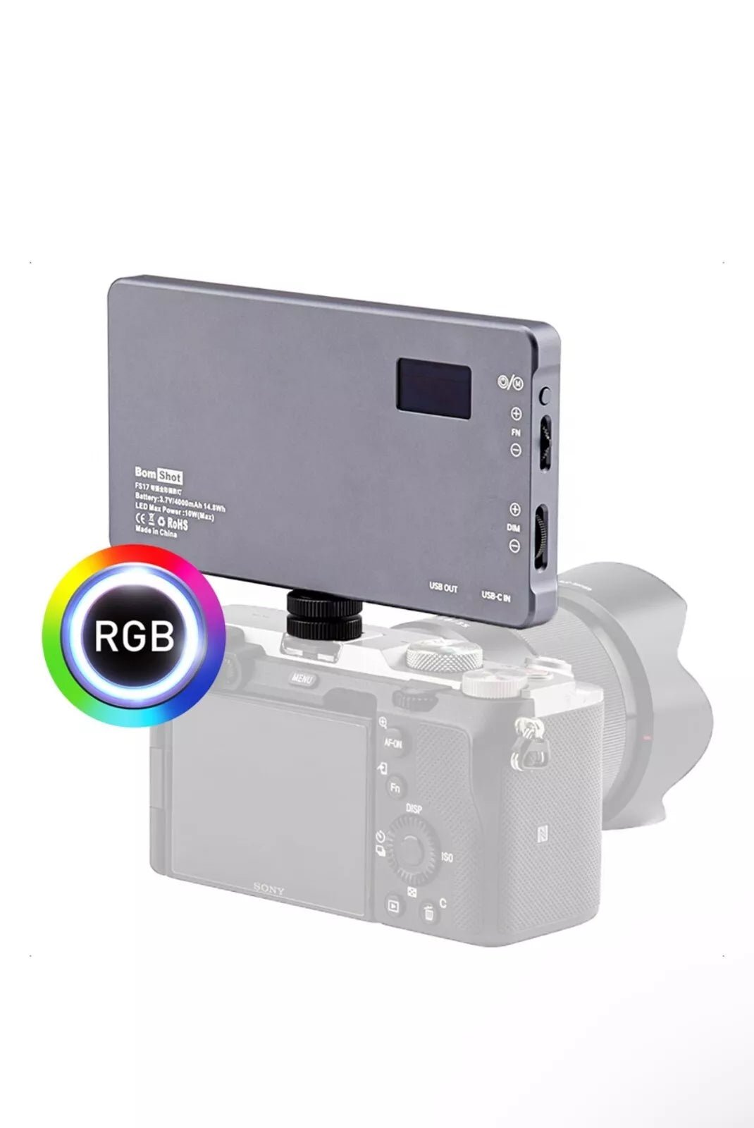 Lumière Vidéo RGB Portable 4000mAh - Éclairage LED Dimmable