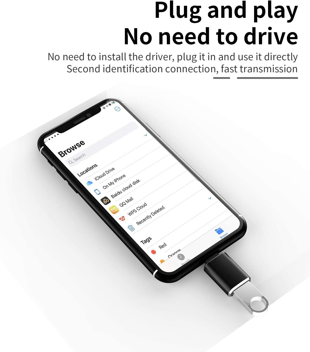Adaptateur OTG vers USB 3.0 - iPhone, Type-C et V8 Plustar