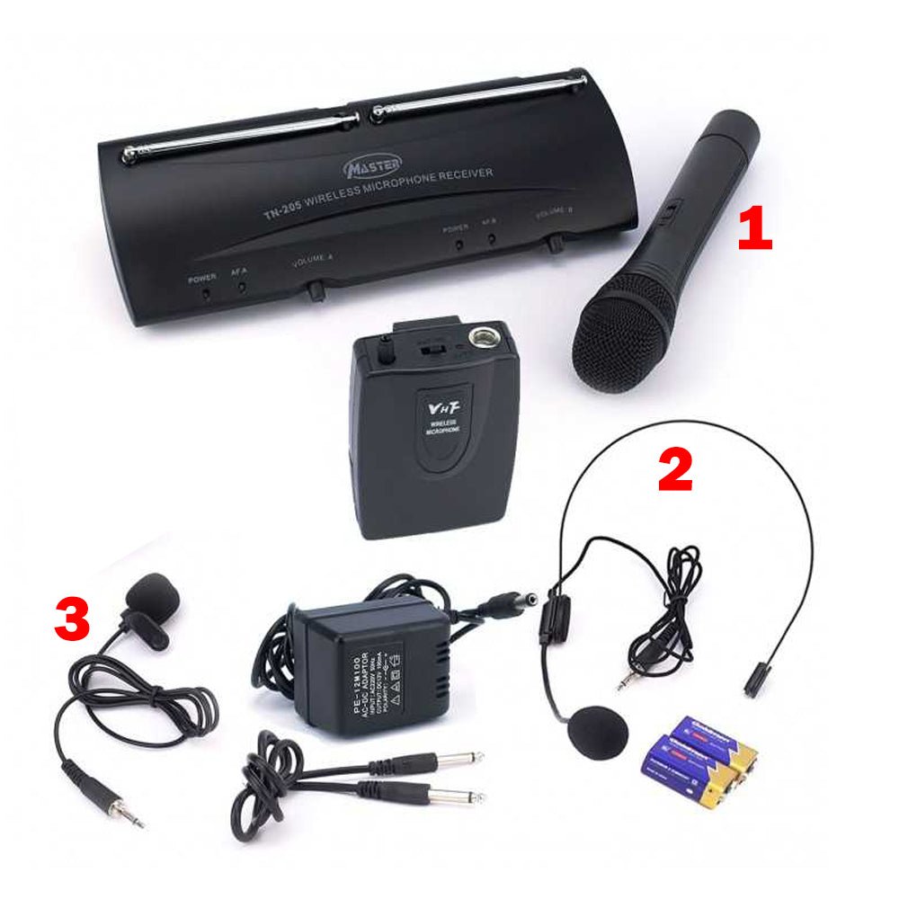 Pack 3 Microphones Sans Fil et Récepteur - Portée 100m