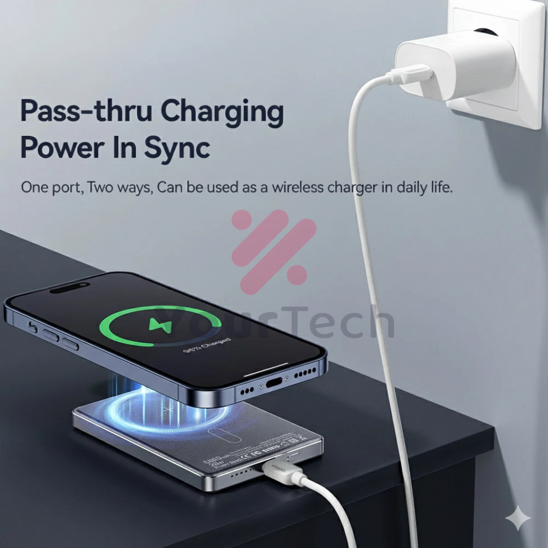 Power Bank Sans Fil Magnétique YOO FACE 5000mAh PD 20W