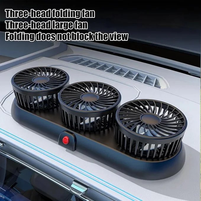 Ventilateur Voiture Triple 360 USB